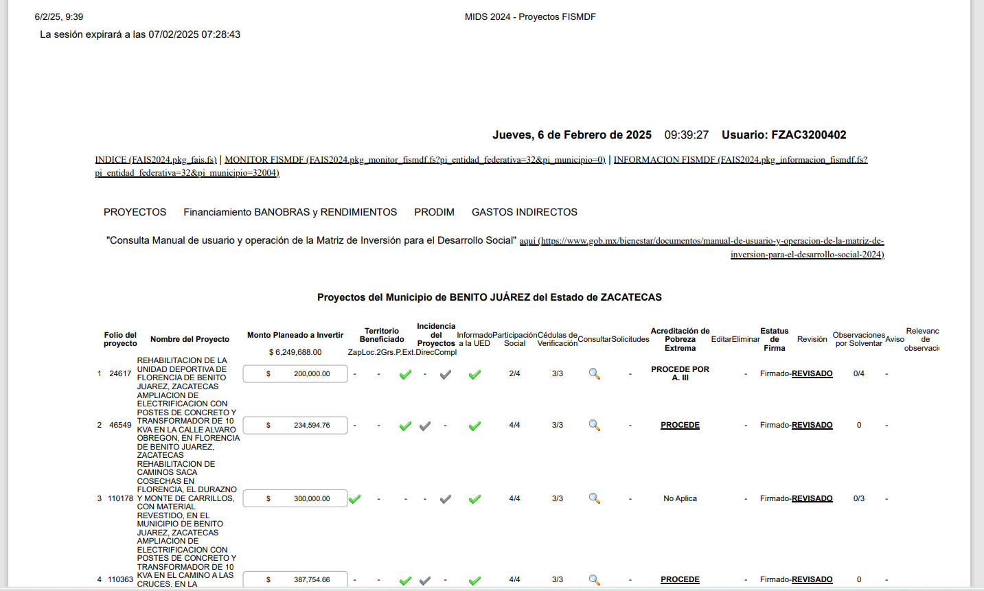 Imagen de fais 2024 - Proyectos FISMDF