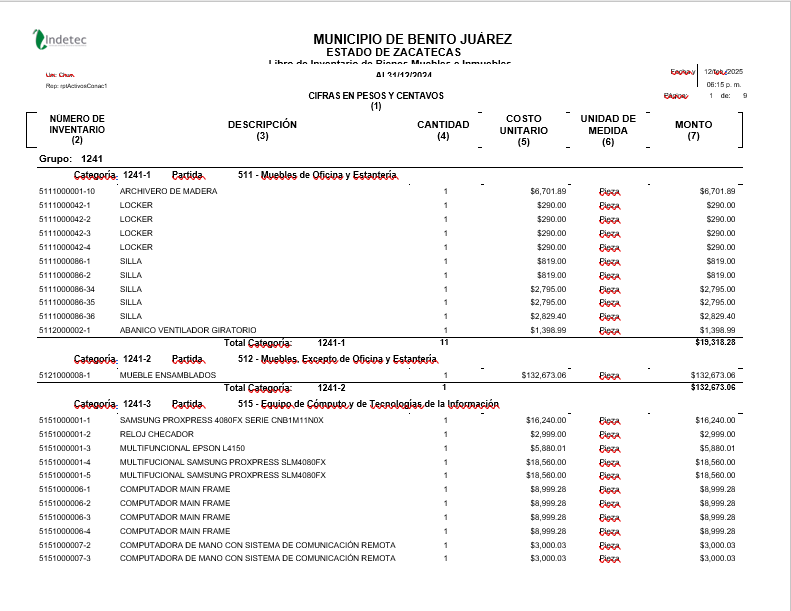 Imagen de LIBRO INVENTARIADO DE BIENES MUEBLES E INMUEBLES