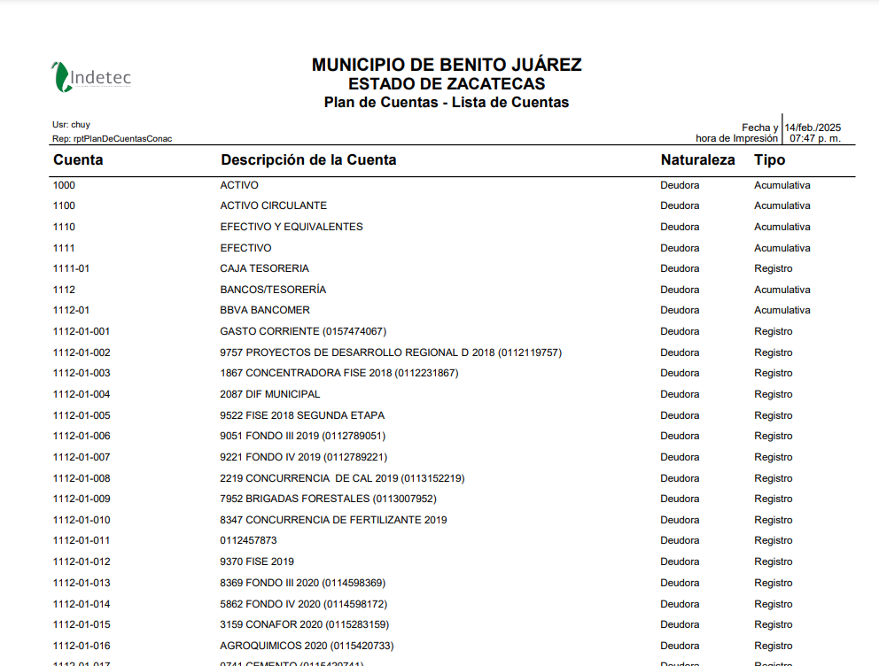 Imagen de PLAN DE CUENTAS