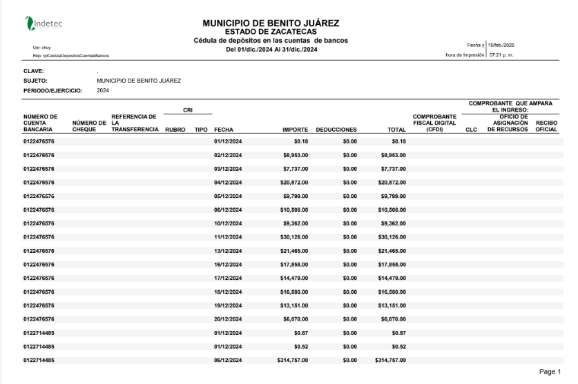 Imagen de DEPOSITO DE CUENTAS BANCARIAS